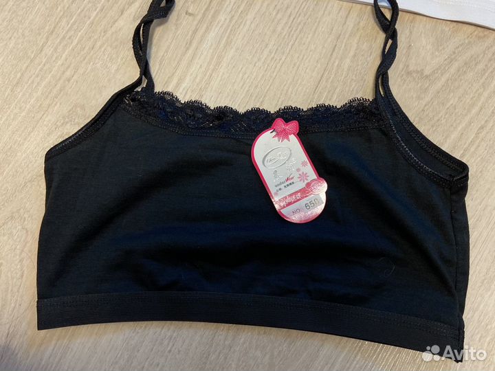 Топ новый черный белый 140,146,152