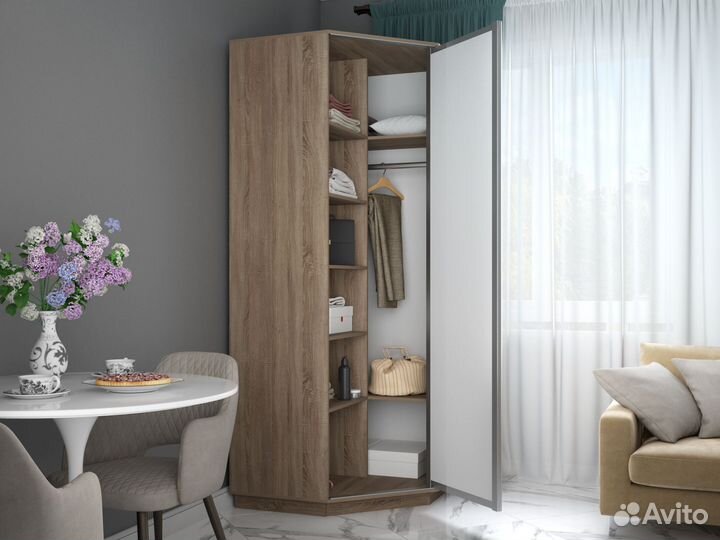 Шкаф угловой дуб сонома 900/900/2200