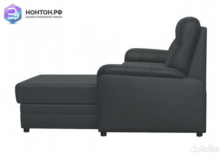 Диван угловой дельфин Омега 2-1 чёрный