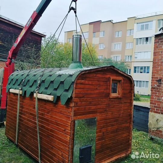 Баня бочка квадро овал под ключ
