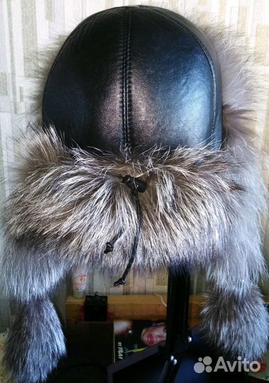 Шапка-ушанка чернобурка