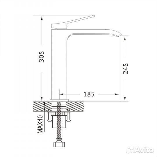 Смеситель Shevanik высокий черный S4011H