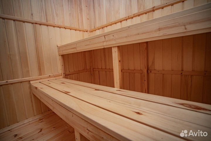 Мобильная баня из бруса 2.3 x 7 метров