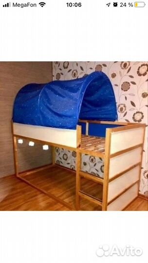 Кровать чердак IKEA с пологом