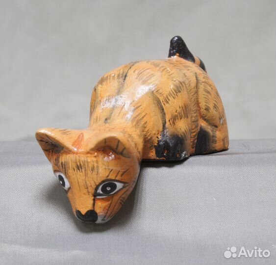 Статуэтка Кошка белая, голубые глаза, кермика, выс