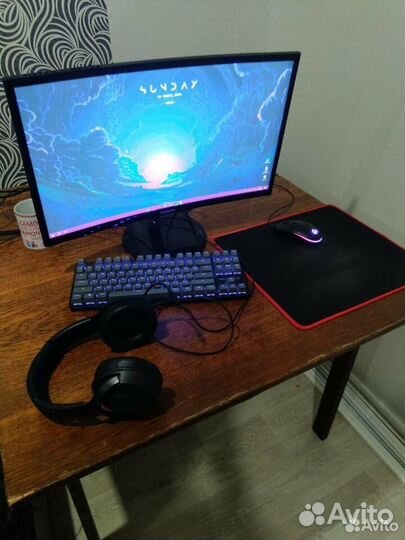 Мощный игровой компьютер с монитором оп-16gb