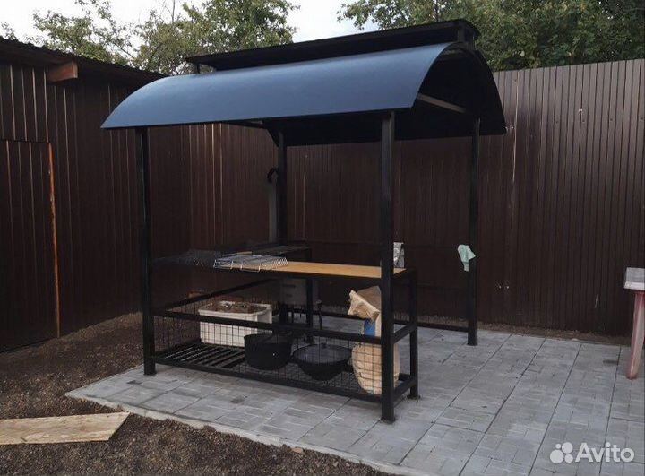 Мангал loft с крышей