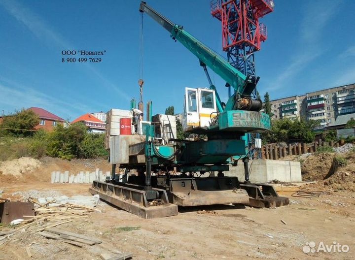 Вдавливание и забивка свай, свайные работы