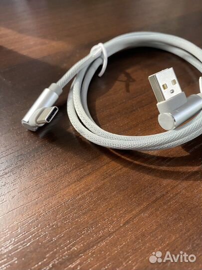 Кабель для зарядки type-c угловой
