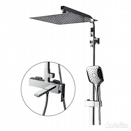 Комплект:Душ.ст. G2418-1;Смес G1039