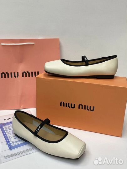 Балетки miu miu