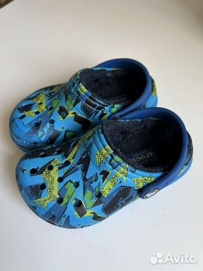 Crocs сабо детские утеплённые