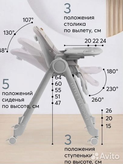 Стульчик для кормления happy baby