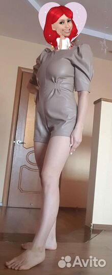 Платье, кожаный комбинезон.костюм