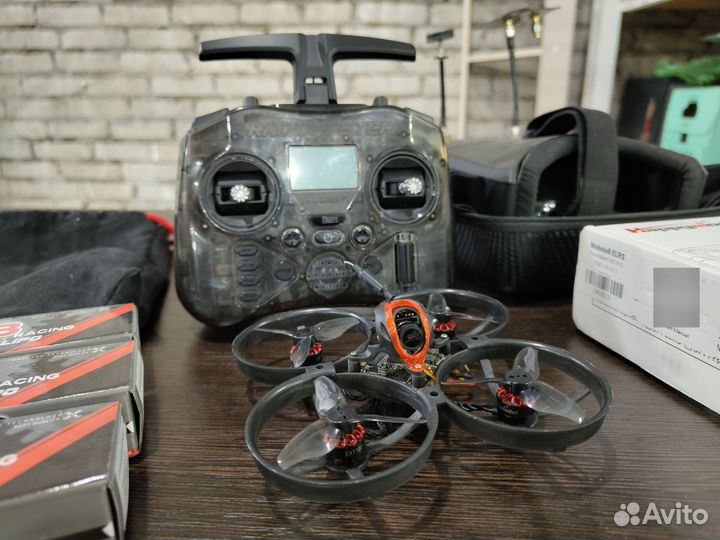 Fpv дрон Mobula8 с 3мя акб, шлемом и пультом