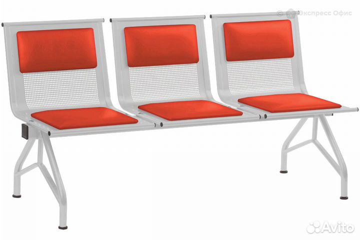 Многоместная секция (3-х местная, серебристый мета