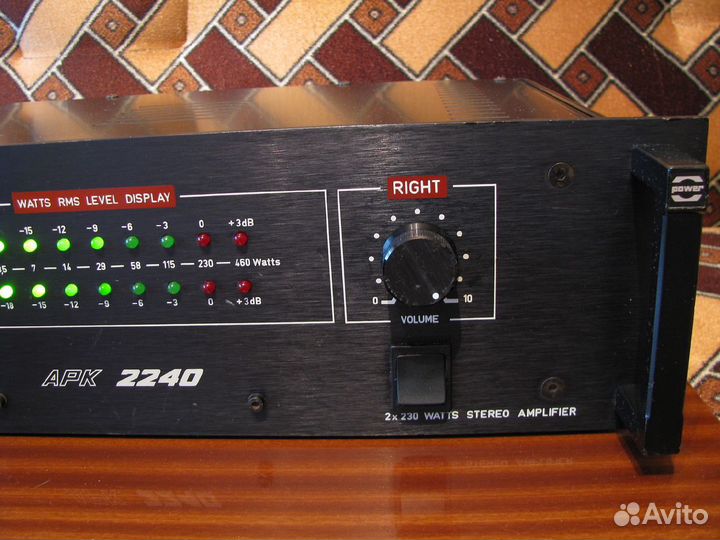 Power APK 2240 2х230Вт 220в редкий Франция