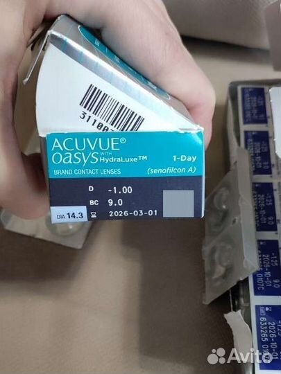 Линзы контактные одноднев. acuvue 25шт -1 диам.9