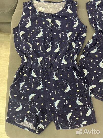 Два комбеза пижамки для сестричек