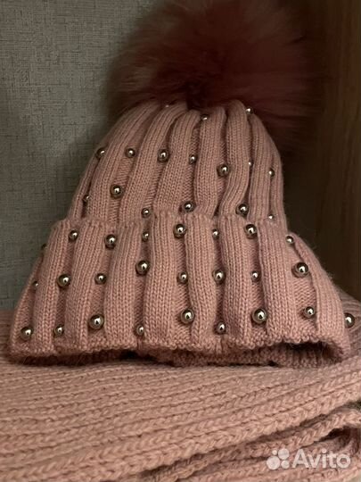 Новые зимние шапка и снуд для девочки