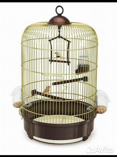 Новая клетка золотая для попугая