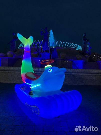 Дельфин электромобиль, электромобиль аттракцион