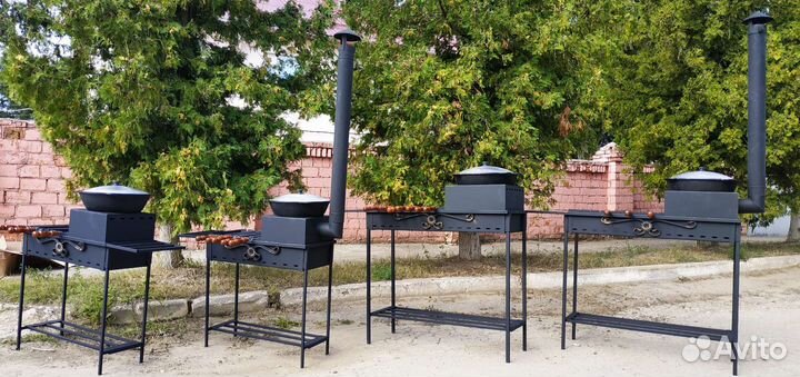 Мангал разборный со съемной печкой
