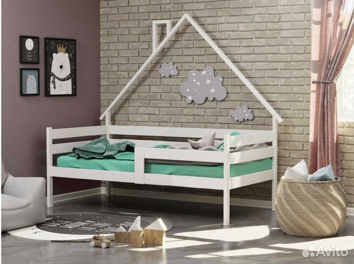 Софа из натурального дерева Домик для малыша высок