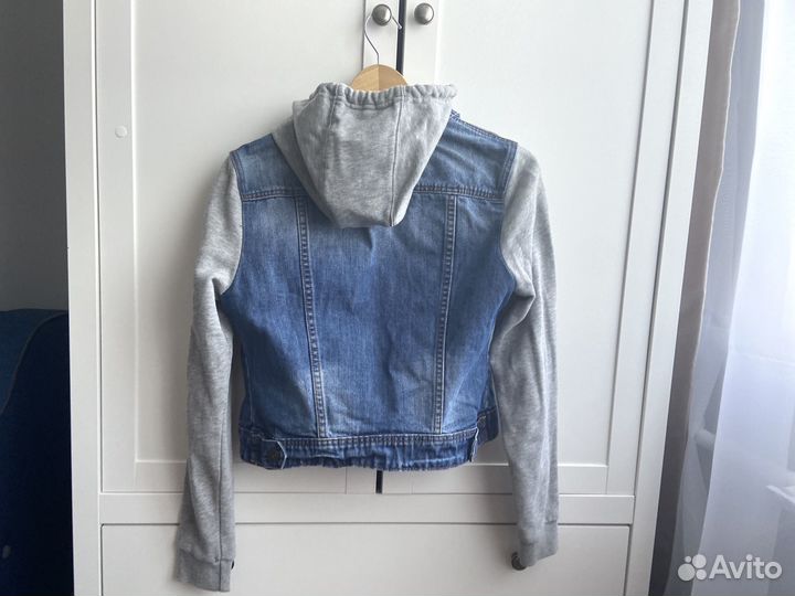 Джинсовка-кофта с капюшоном ostin 42-44 xs-s