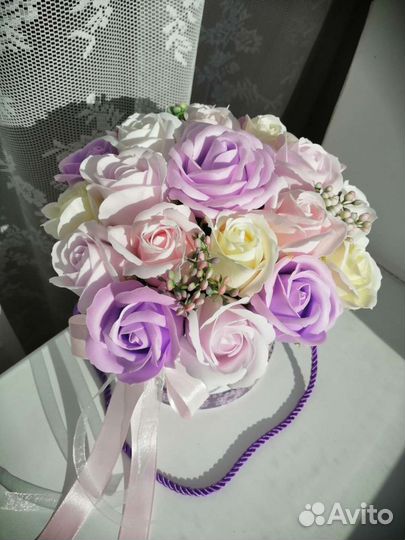 Подарок мыльные цветы