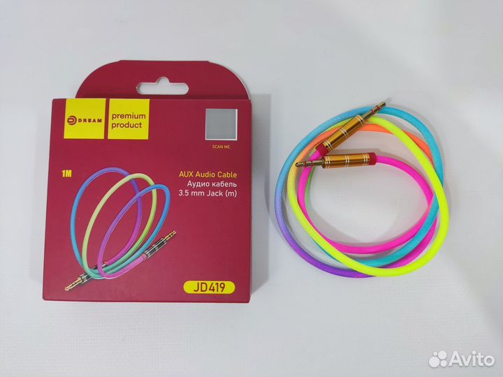 Кабель AUX 3.5mm mini jack для музыки
