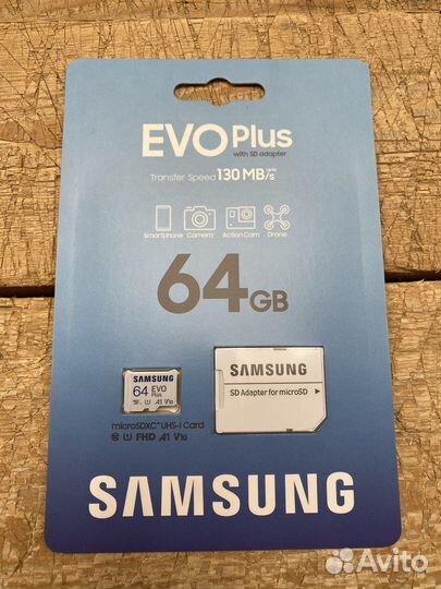 Карта памяти micro sd 64 Samsung Evo Plus