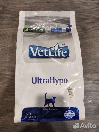 Невскрытый корм для кошек Farmina UltraHypo, 2кг