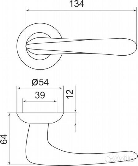 Ручка Armadillo R.LD54.Pava (Pava LD42) GP/SG-5 зо