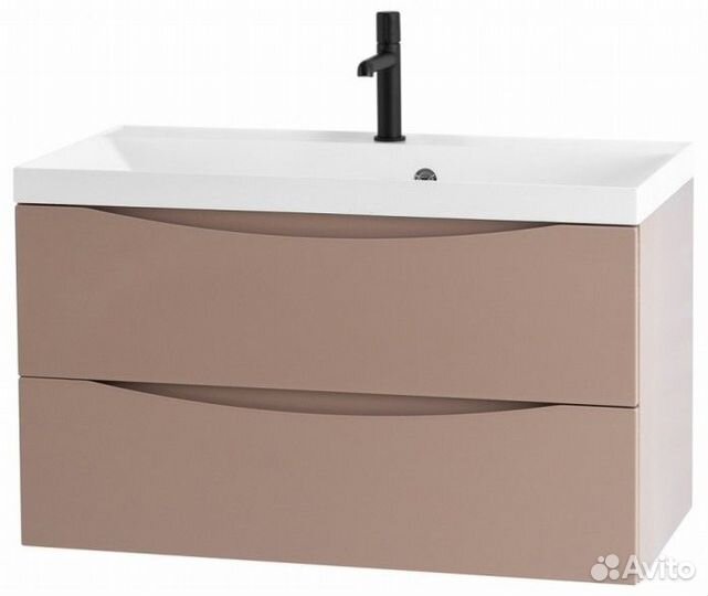 Тумба с раковиной BelBagno Marino 80-BB800/450-LV-MR-AST Capucino Lucido