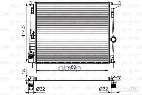 Радиатор двигателя Premium 700802 Valeo