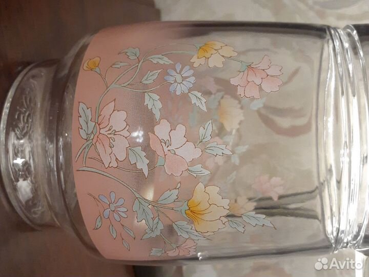 Кувшин стеклянный и 5 стаканов