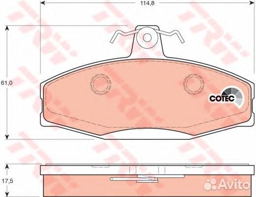 Колодки тормозные передние TRW GDB1280 GDB1280 TRW