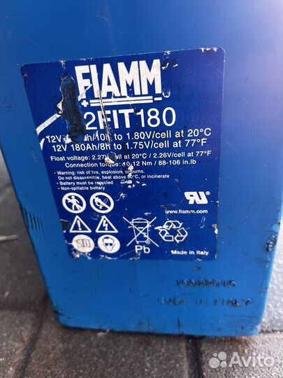 Тяговый гелевый аккумулятор Fiamm 180