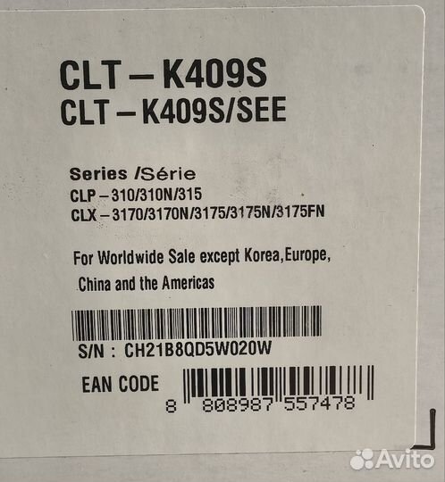 Картридж samsung CLT-409S