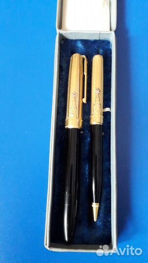 Комплект авторучка с золотым пером