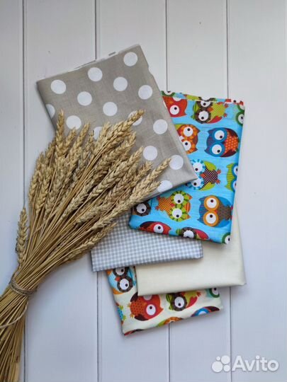 Набор N19 тканей х/б рукоделия печворка 38*48 5 шт
