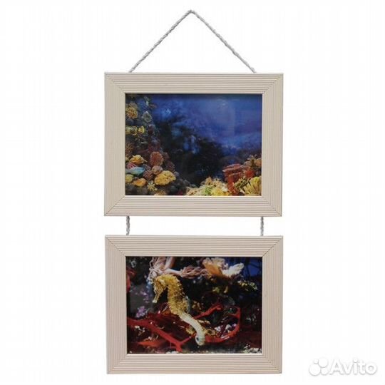 Фоторамка для 2 фото фрейм 100х150мм белая дерево