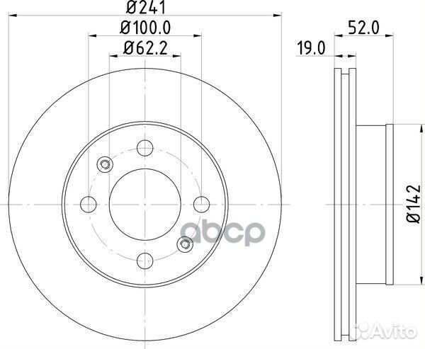 Диск тормозной перед ND6042K nisshinbo