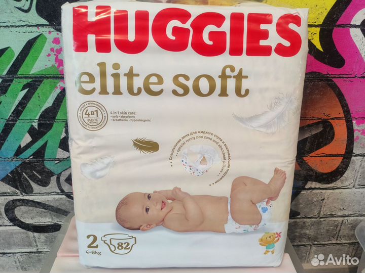 Подгузники huggies elite soft