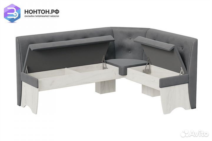 Кухонный уголок Барселона дуб крафт белый / микров