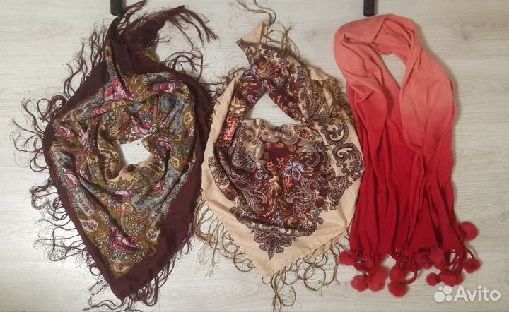 Шапка снуд варежки платки, шарфы