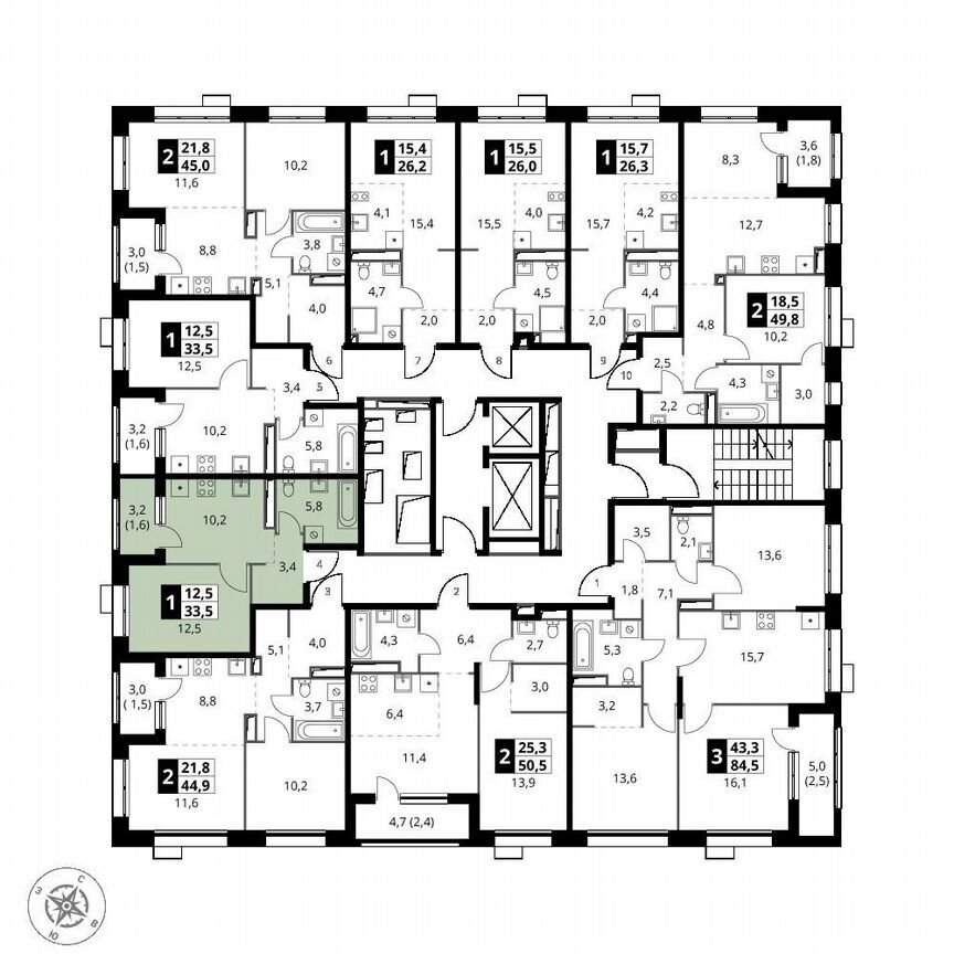 1-к. квартира, 33,5 м², 19/21 эт.
