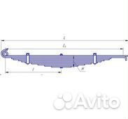 Рессора передняя (11 листов L1950) с витым ухом К