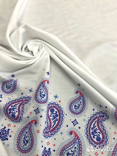Ткань Сатин Узор Пейсли